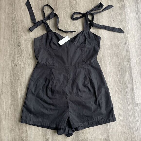 Anthropologie Pants - NWT Anthropologie Hutch Corset Romper Black Size 12​​​​​